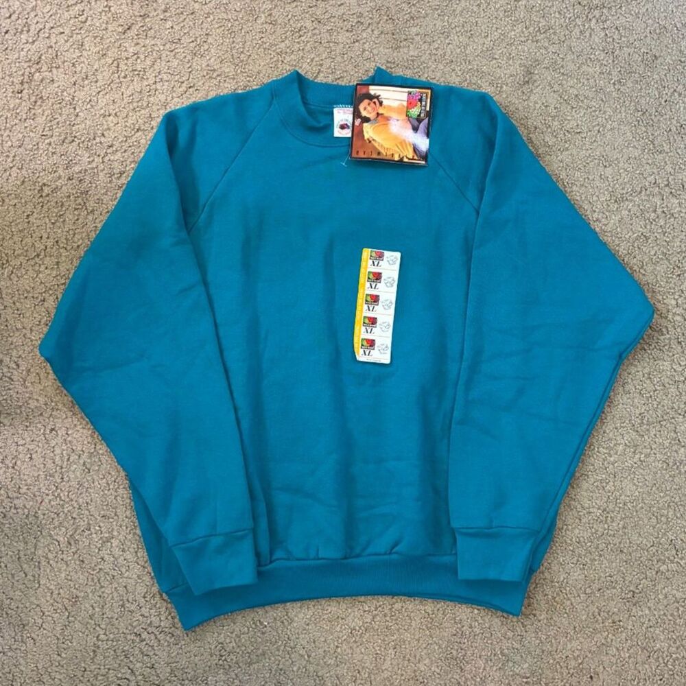 NWT 1996 Fruit of the Loom Blank Crewneck Sweatshirt